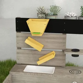 Outsunny Holzsandkasten mit Küchenelementen grau