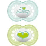 MAM I love Mummy Silikon Jungen Größe 2 2 Stück