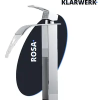 Klarwerk ROSA | Premium hohe Wasserfall Badarmatur Chrom |