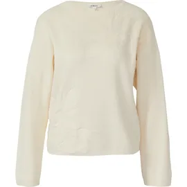 s.Oliver Pullover mit dekorativem Strickmuster Beige 38