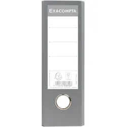 Exacompta 53310E 10x Ordner Standard wolkenmarmoriert, mit 2 Ringen, 70mm Rücken, für Format DIN A4 quer - Grau - Rücken grau