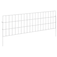 vidaXL Zaun-Set 95 x 30 cm Silber/Stahl