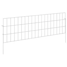 vidaXL Zaun-Set 95 x 30 cm Silber/Stahl