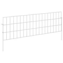 vidaXL Zaun-Set 95 x 30 cm Silber/Stahl