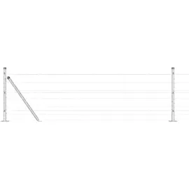 vidaXL Zaun mit Pfosten 0,6 x 25 m Silber/Stahl