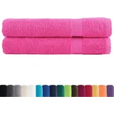 vidaXL Premium-Saunatücher solund 2 Stk. Rosa 80x200 cm 600 g/m2