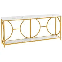 Costway Konsolentisch 180 x 40 x 75 cm gold