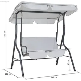 CASARIA Oxford grau 2-Sitzer