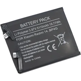 AccuCell Akku passend für Xiaomi Redmi Note 14 – Li-Polymer, 3,87V, 5110mAh, 19,77Wh, eingebaut