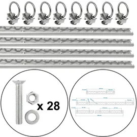 PRO PLUS Verzurrschiene 60 cm für Anhänger und LKW 4 Stück