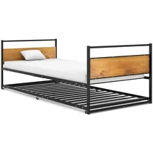 vidaXL Ausziehbett 90 x 200 cm Schwarz
