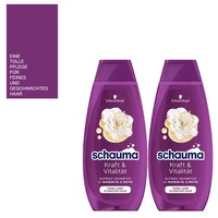(1L|19,99) 2x400ml Schauma Kraft & Vitaliät Shampoo | Aufbau mit Biotin & Baobab