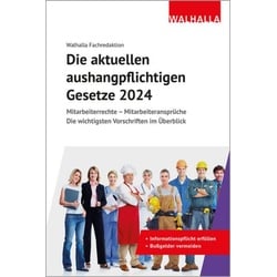 Die aktuellen aushangpflichtigen Gesetze 2024