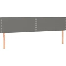 vidaXL Boxspringbett mit Matratze & LED Dunkelgrau 180x200 cm Stoff