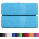 vidaXL Waschhandtücher 2 Stk. Türkis 30x30 cm 100% Baumwolle