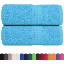 vidaXL Waschhandtücher 2 Stk. Türkis 30x30 cm 100% Baumwolle