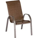 Merxx Varese Stapelsessel Set 56 x 78 x 95 cm grau/braun 2 St.