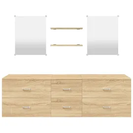 vidaXL Badmöbel-Set Eichen-Optik 5-tlg. Braun