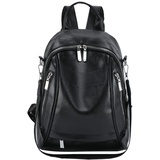 Aomiduo Rucksack Damen Lederrucksack Schultasche Rucksack Rücksack Taschen Damen Elegant Backpack Groß Women Wasserdicht Schwarz