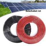 Solarkabel Solarleitung 4mm2 rot reines Kupferkabel Photovoltaik 1m