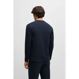 Boss für Herren. 50535870 Waffel-T-Shirt navy XL, Heimtextilien, Baumwolle, Langarm, Marine
