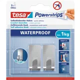 Tesa Powerstrips Haken Waterproof Zoom Edelstahl Small 2 Stück