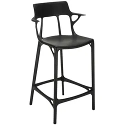 Kartell A.I. Barhocker recyceltes Material - Schwarz