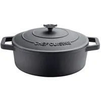 CHEF CUISINE Gusseiserne Schmorpfanne 28 cm rund