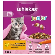Whiskas Junior Trockenfutter Huhn 2 x 0,8 kg
