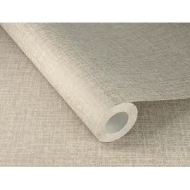 Rasch Textil Rasch Tapete 653724 - Helle Vliestapete mit textiler Struktur und Leinen-Optik in Greige aus der Kollektion Welcome Home