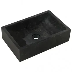 Waschbecken Marmor 3 | vidaXL : Farbe - Schwarz