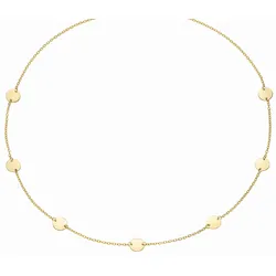 Halskette 22-248 mit Plaketten Gelbgold 333