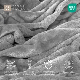 Carpe Sonno Bettwäsche Cashmere Touch Grau 135 x 200 cm + 80 x 80 cm