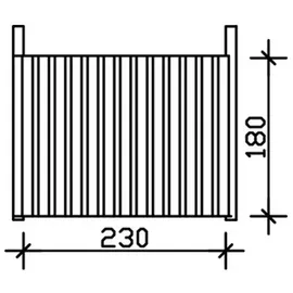 SKANHOLZ Seitenwand 230 x 180 cm braun