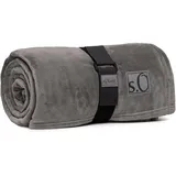 S.Oliver Kuscheldecke Kuschelsoft 150 x 200 cm Polyacryl Grau Taupe