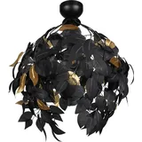 Trio Leavy 1 E27 rund schwarz-gold