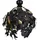 Trio Leavy 1 E27 rund schwarz-gold
