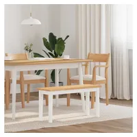 VidaXL Bank 90 cm Massivholz Gummibaum