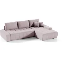 Fun Möbel Ecksofa Sofa mit Schlaffunktion VOGAR, Stoff Aston