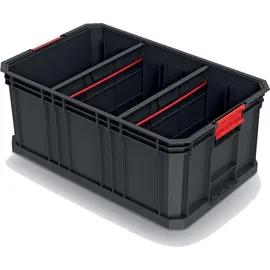 Kistenberg Modular Plus Werkzeugkasten mit Trennwänden schwarz 520 x 329 x 210 mm