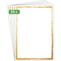 Sigel DP614 Hochwertiges Motivpapier, Druckerpapier, Karton "Golden frame", A4, 50 Blatt,