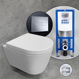 Duravit ME by Starck Compact Wand-WC & Tellkamp WC-Sitz mit neeos Vorwandelement,,