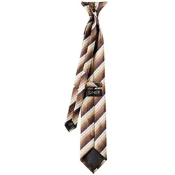 Krawatte mit Clip Fb. brauntöne gestreift  : 100% Polyester (gestreift) : brauntöne gestreift