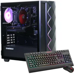 GAMEMAX Gaming-PC "Diamond BK 7413", schwarz, Microsoft Windows 11 Home (64 Bit), 16 GB RAM 1000 GB SSD, Computer, Windows 11