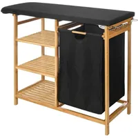 Kipit Bügelbrett Kipit 1443FL Bambus schwarz, Bambustuch