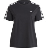 adidas Womens T-Shirt (Short Sleeve) W 3S T, Black/White, HF7253, 1X
