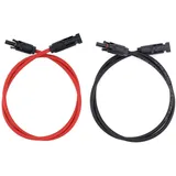 4 x Solarverlängerungskabel 2m für Balkonkraftwerk rot und schwarz 4mm3