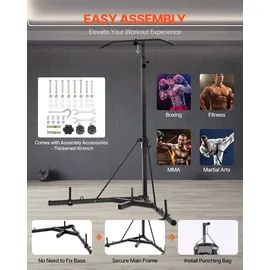 Vevor 2 in 1 Boxsackständer Schwarz