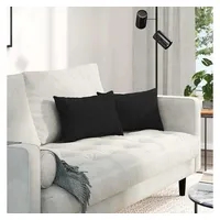 vidaXL Sofakissen 50 x 30 cm Schwarz
