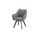 Primo Armlehnstuhl drehbar Nairobi ¦ grau ¦ Maße (cm): B: 63 H: 88 T: 62.0